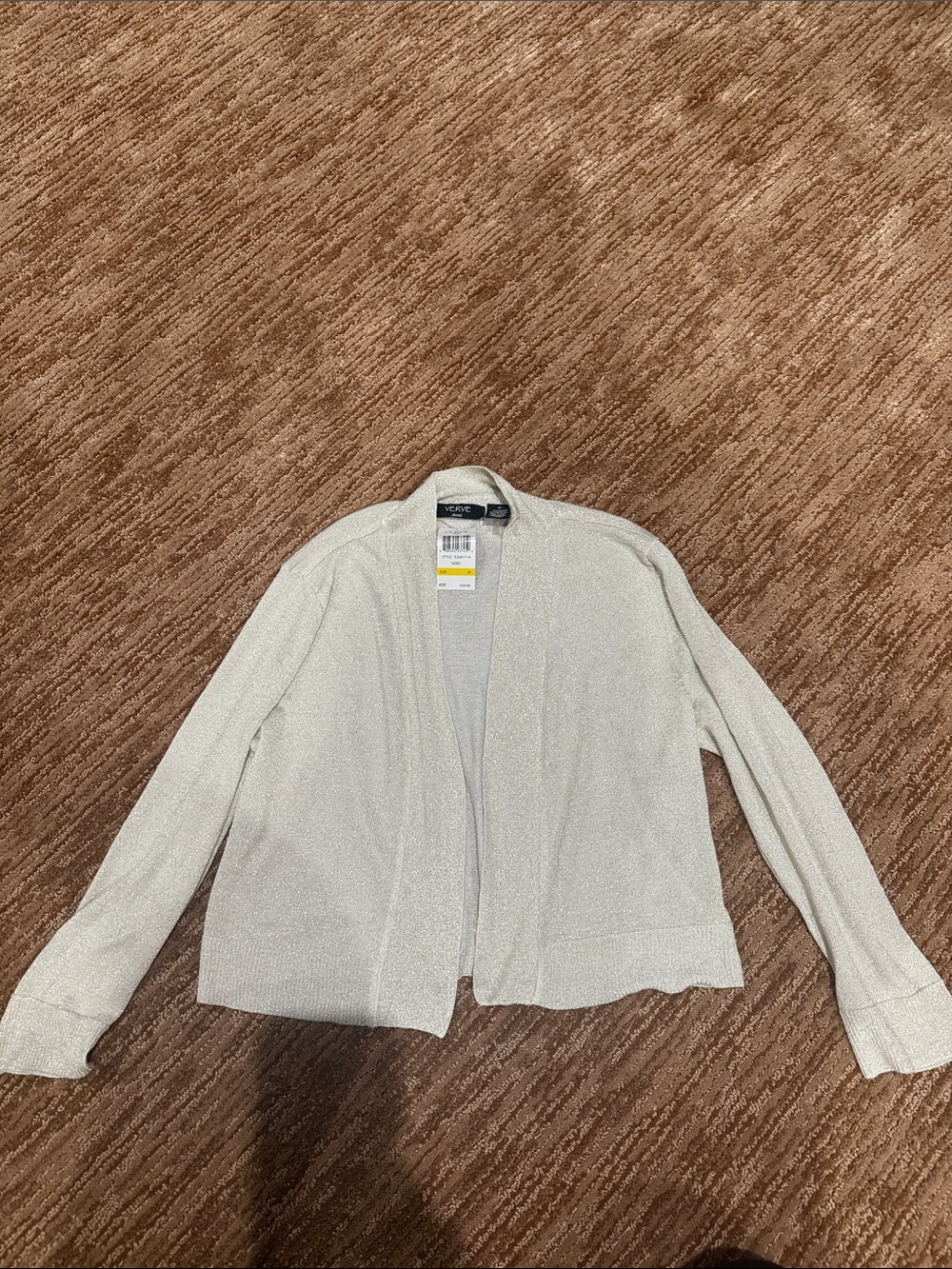 Verve Ami Light Gray Open-Front Cardigan